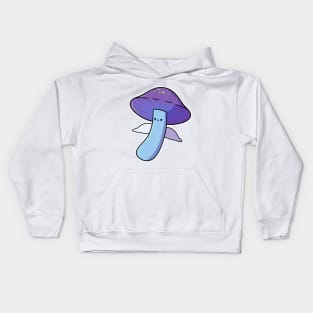 Happy Flying Mushroom With Wings Kids Hoodie